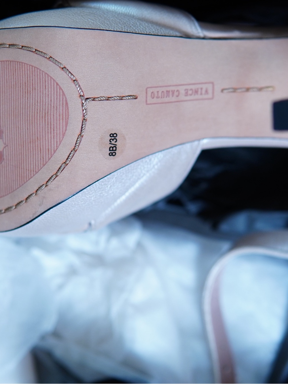 Vince Camuto Blush Pink Leather Pump - Picture 2 of 7